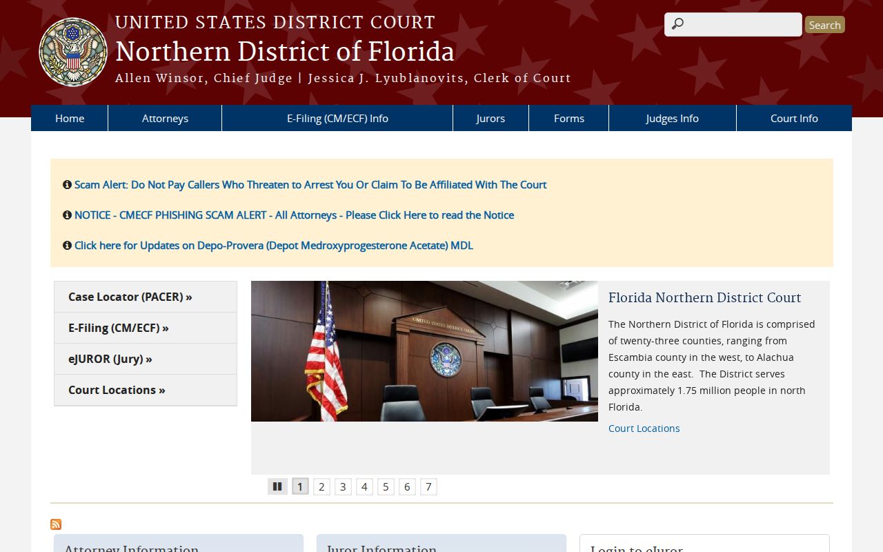Franklin County federal criminal records Northern District