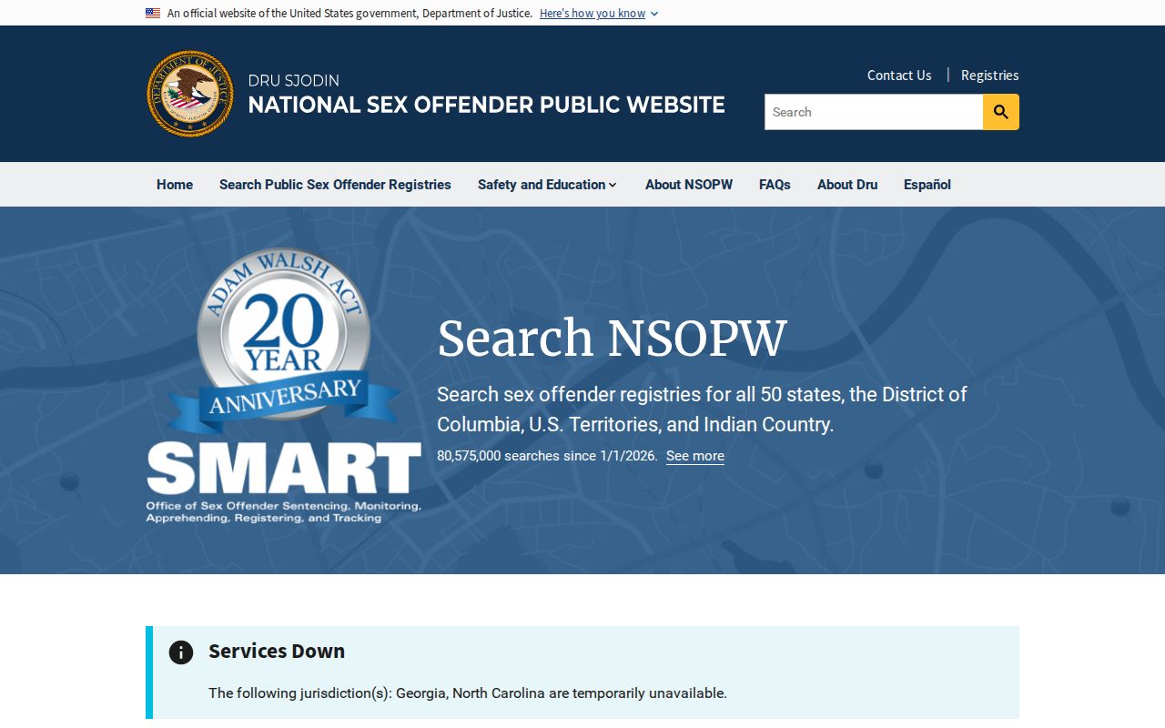 National supplement for a Franklin County sex offender lookup